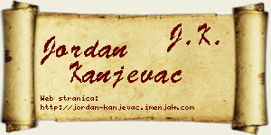 Jordan Kanjevac vizit kartica